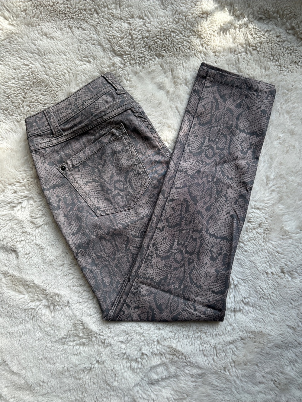 INC International Concepts Snakeskin Skinny Pants Animal Print